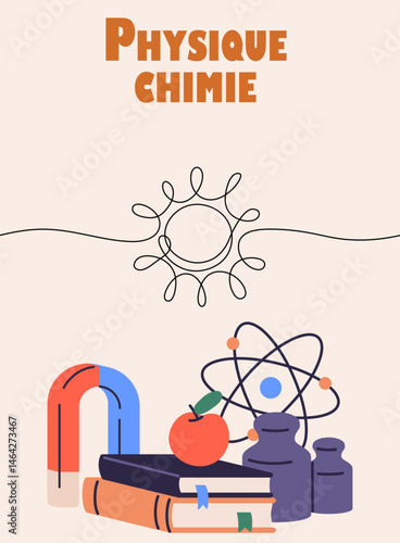 Matière scolaire Physique-chimie rentrée des classes molécules attraction