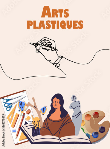 Matière scolaire Arts-plastiques rentrée des classes dessin histoire d el'art