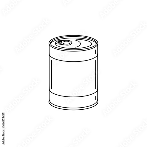 A tin can icon representing the concepts of food storage and packaging design