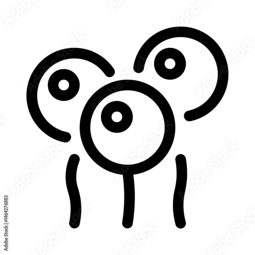san fermin balloon icon with line style, perfect for user interface projects