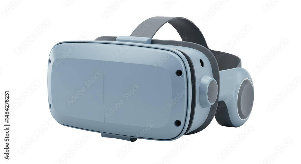 Isolated Blue VR Headset Isolated Blue VR Headset
