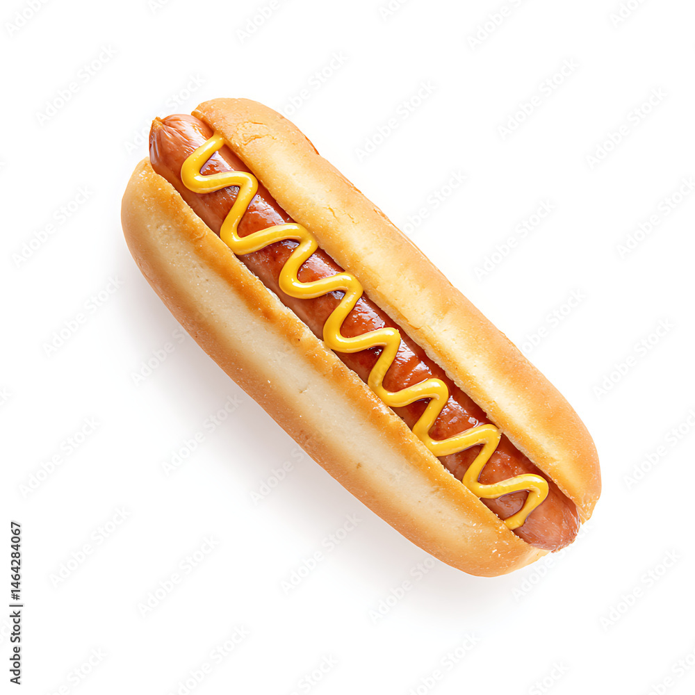 A Delicious Hotdog with Mustard
