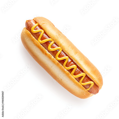Obraz na płótnie A Delicious Hotdog with Mustard w salonie