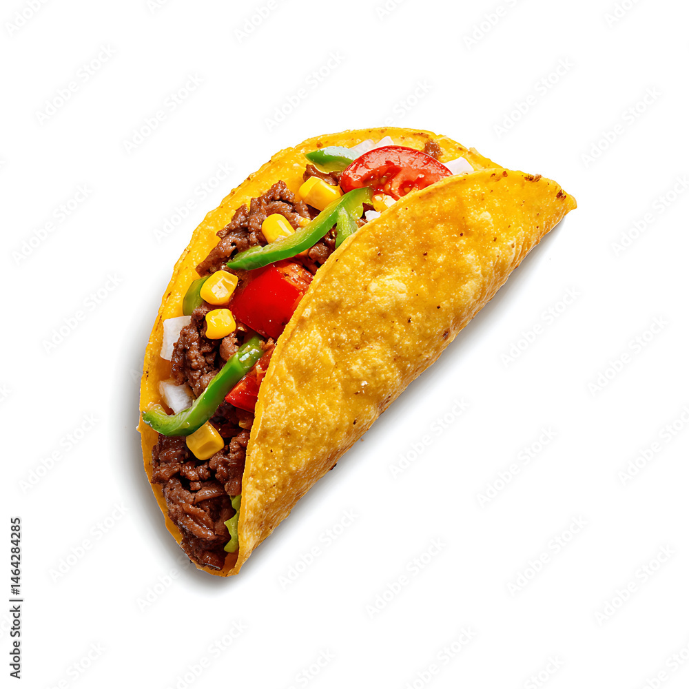A delicious taco with fresh ingredients