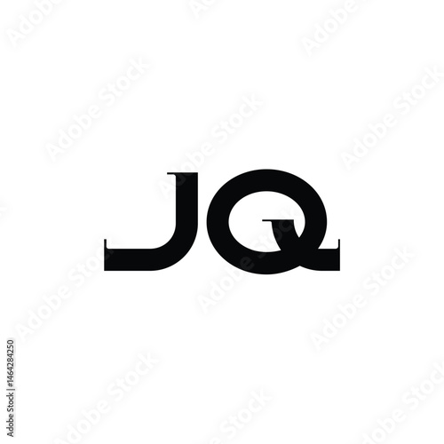 JQ monogram logo design letter text name symbol monochrome logotype alphabet character simple logo