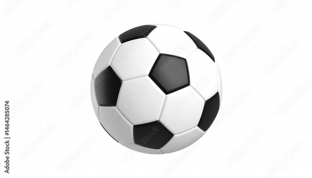 Classic Soccer Ball: A Striking Black and White Design Classic Soccer Ball: A Striking Black and White Design