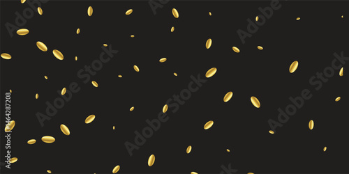 Festive explosion of confetti. Gold glitter background. Golden dots. Vector illustration polka dot.  Vector illustration of falling glitter confetti, golden dust.
