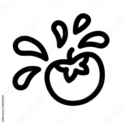 tomato spray icon with line style, perfect for user interface projects