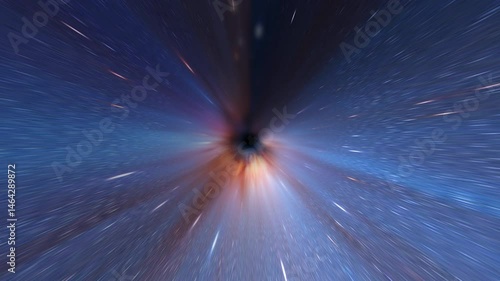 Hyperspace for scientific films, screensaver universe background, 4k footage