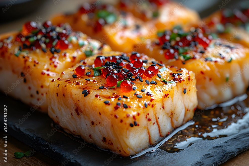 Savory Grilled Fish with Sesame and Herbs for Gourmet Dining