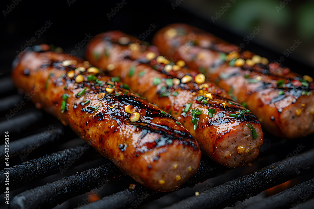 Grilled Sausages with Herbs and Spices for a Flavorful Outdoor BBQ Experience