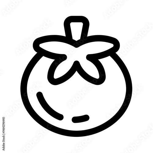 tomato icon with line style, perfect for user interface projects