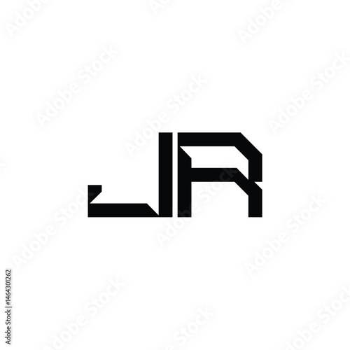 JR monogram logo design letter text name symbol monochrome logotype alphabet character simple logo