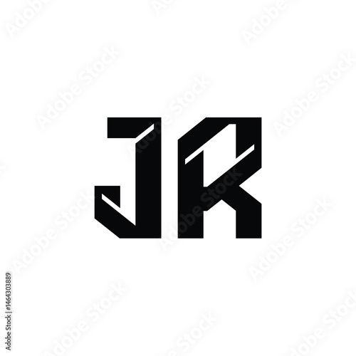 JR monogram logo design letter text name symbol monochrome logotype alphabet character simple logo