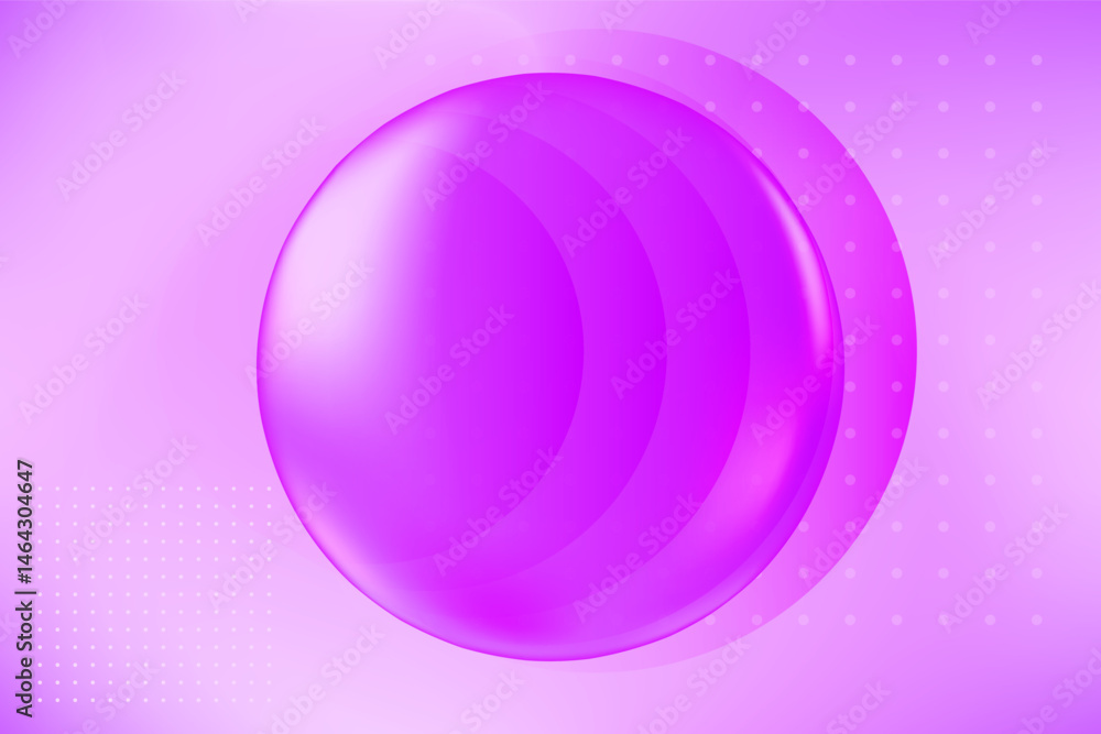 Obraz premium glowing purple sphere, light lavender blurred gradient background. with copy space. Abstract dotted texture, geometric shape design for corporate business, digital technology poster or presentation