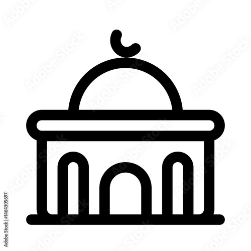 islamice place of prayer icon with line style, perfect for user interface projects