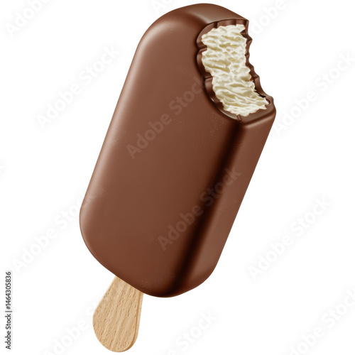 Chocolate Covered Ice Cream Bar with Bite – Realistic Treat