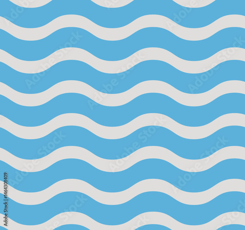 優しいブルーとグレーの波模様