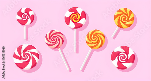 vector set of colorful lollipops
