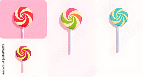 vector set of colorful lollipops