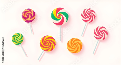 vector set of colorful lollipops