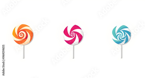 vector set of colorful lollipops