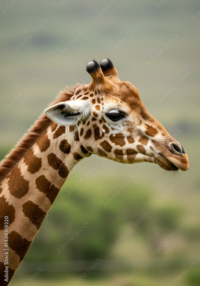 Obraz premium Close-up giraffe profile (1)