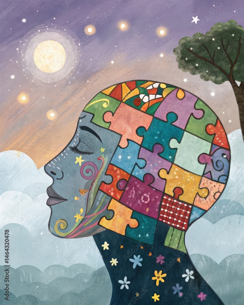 A mosaic being assembled piece by piece showcasing how diverse experiences contribute to a multifaceted personality.