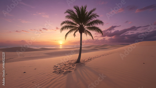 sunset in the desert