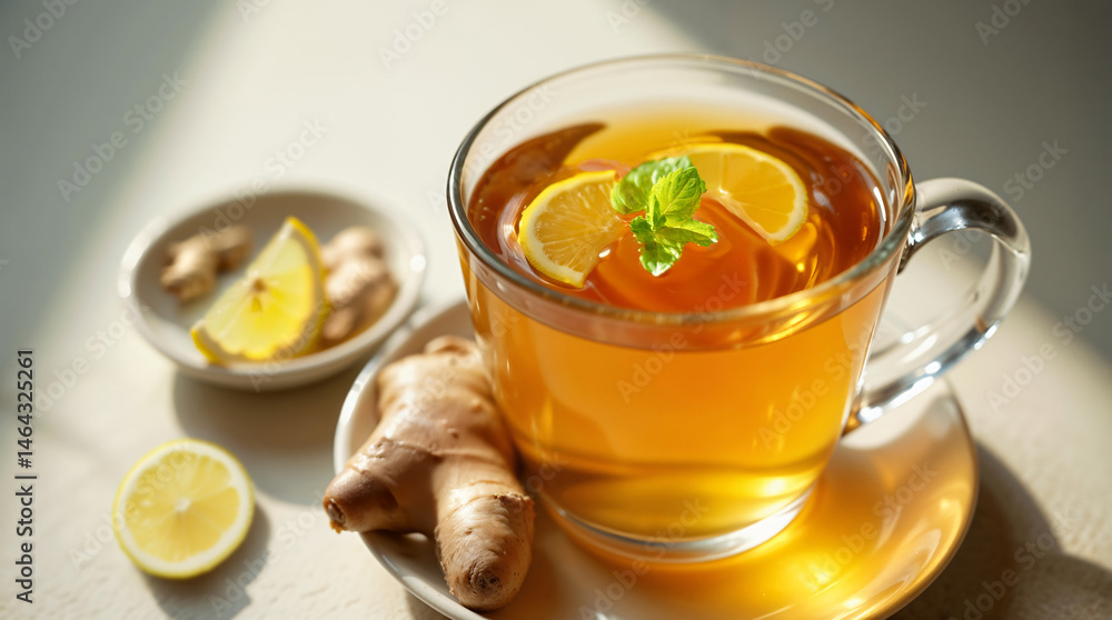 Warm Ginger and Lemon Tea for Digestion and Gut Health Warm Ginger and Lemon Tea for Digestion and Gut Health