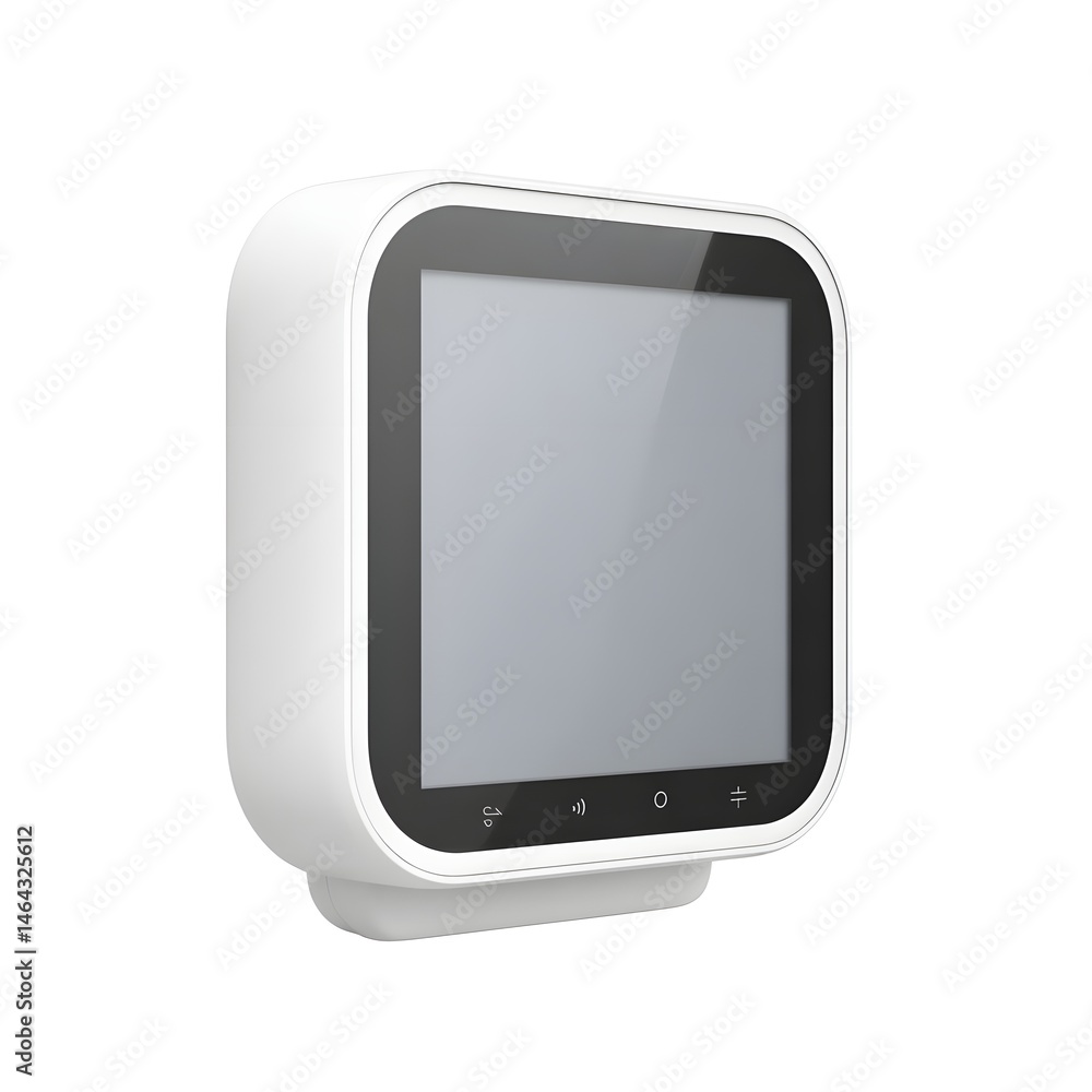Matte Snow White 3D Smart Thermostat Glass Touchscreen: Control Home Climate with Sleek Intuitive Interface Matte Snow White 3D Smart Thermostat Glass Touchscreen: Control Home Climate with Sleek Intuitive Interface