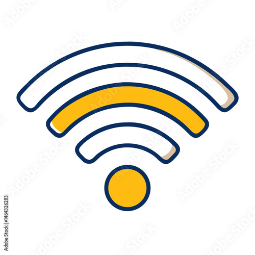 Wi-Fi signal icon in a simple and modern design representing connectivity and technology
