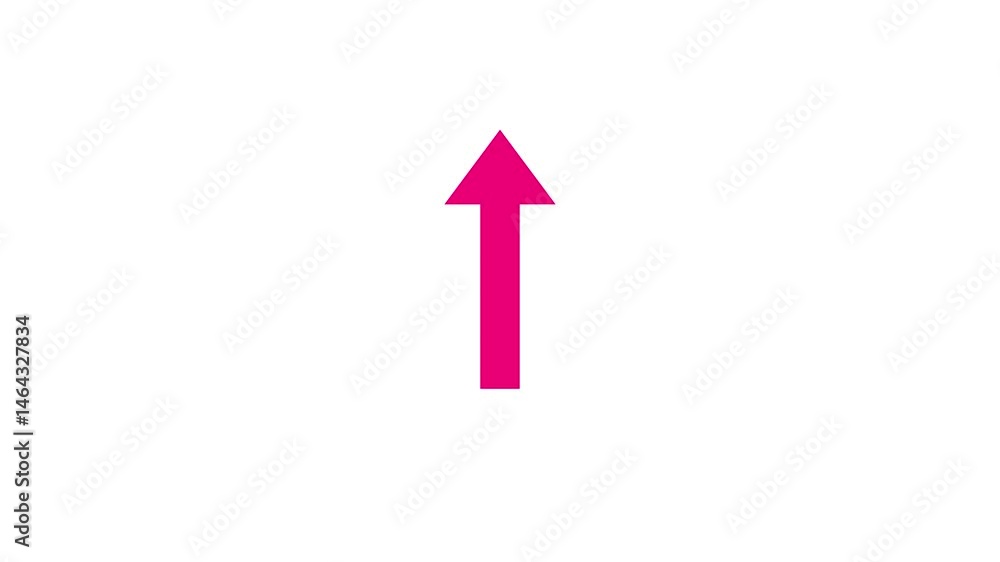 Rotation Up arrow icon animation white color on a black background. Rotation Up arrow icon animation white color on a black background.