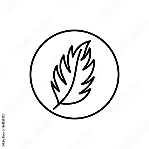 Silky feather icon representing soft filler ideal for luxury pillow branding comfort sleep visuals and premium bedding packaging line icon in vector with editable stroke