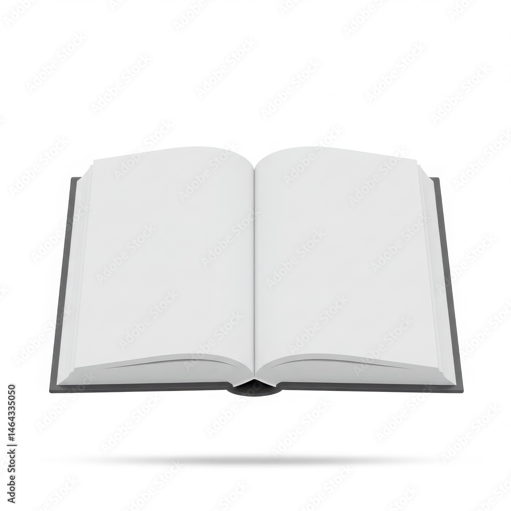 3d open book mockup blank pages template education isolated on white background 3d open book mockup blank pages template education isolated on white background