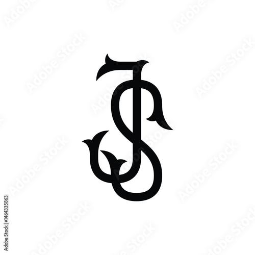 JS monogram logo design letter text name symbol monochrome logotype alphabet character simple logo
