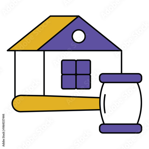 Real Estate and Foreclosure Legal Rights vector Icon design
