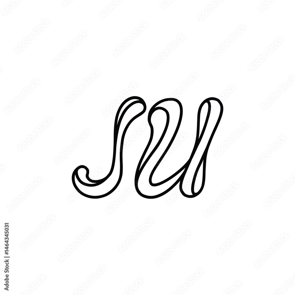 JU monogram logo design letter text name symbol monochrome logotype alphabet character simple logo JU monogram logo design letter text name symbol monochrome logotype alphabet character simple logo