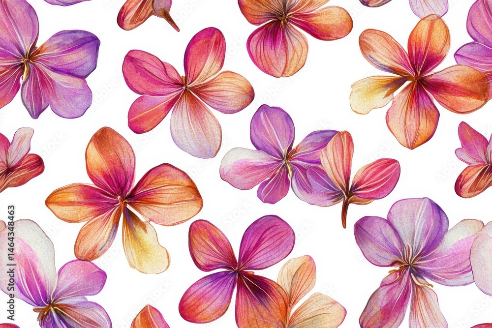 Obraz premium Floral pattern with colorful flowers for textile, wallpaper, background use