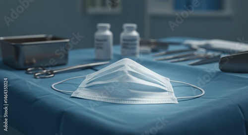 Wallpaper Mural Affordable medicine. Surgical mask on sterile table in medical environment Torontodigital.ca
