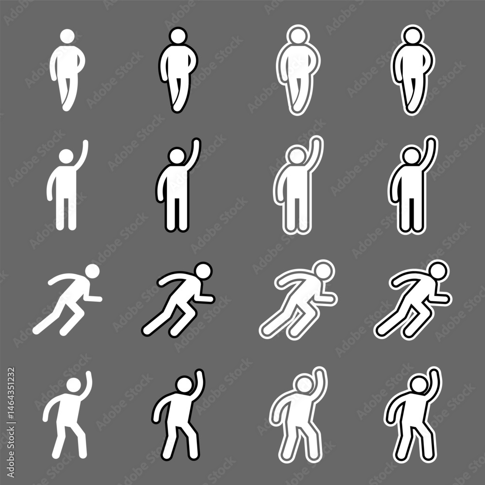 white Stickman stick man figure people stick figure stick silhouette human silhouette pictogram white Stickman stick man figure people stick figure stick silhouette human silhouette pictogram
