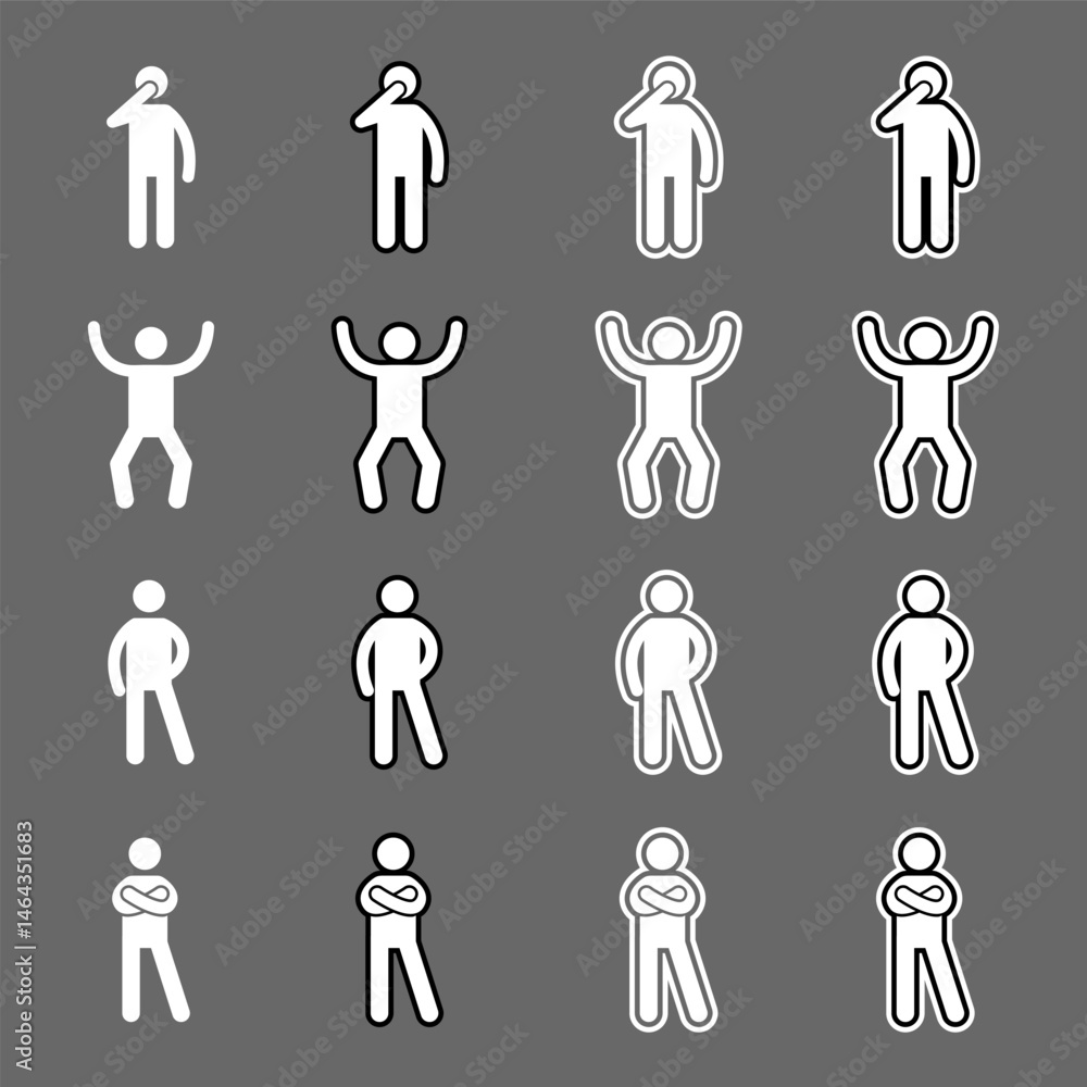 white Stickman stick man figure people stick figure stick silhouette human silhouette pictogram white Stickman stick man figure people stick figure stick silhouette human silhouette pictogram