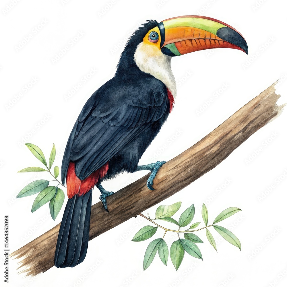 Obraz premium toucan on a white background