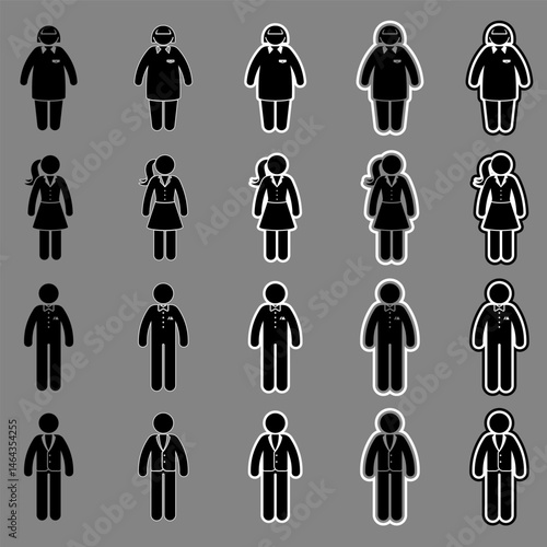 black Stickman stick man figure people stick figure stick silhouette human silhouette pictogram