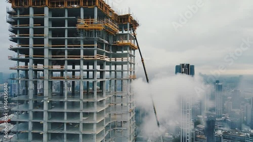 Wallpaper Mural Construction site of a tall skyscraper. Torontodigital.ca
