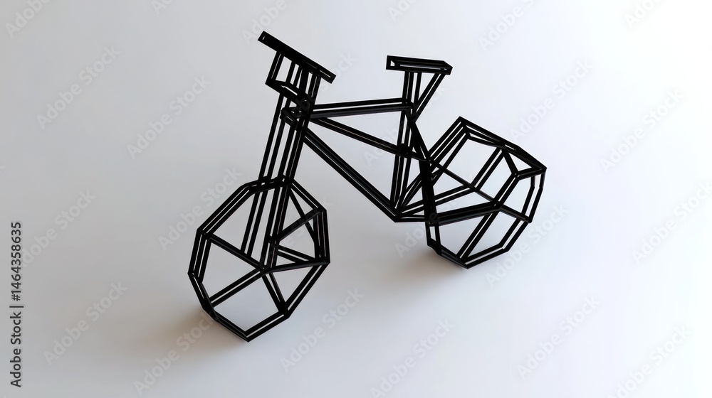 Geometric Bicycle: A Minimalist Wireframe Bike Design Geometric Bicycle: A Minimalist Wireframe Bike Design