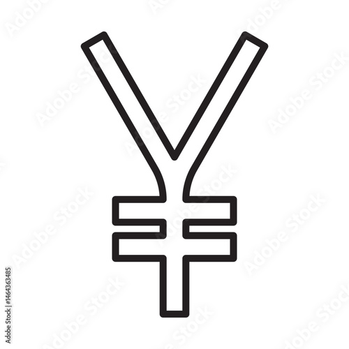 yen sign icon design