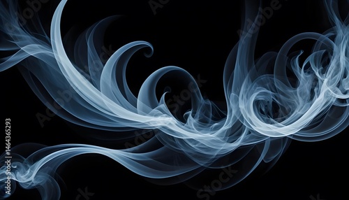 Swirling blue smoke art creative studio space digital design abstract patterns close-up ethereal aesthetics for visual projects