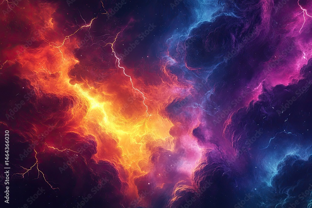 Cosmic storm clouds of vibrant energy Cosmic storm clouds of vibrant energy