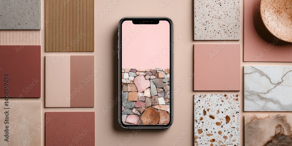 Fototapeta premium Flatlay showcasing a variety of muted tones.